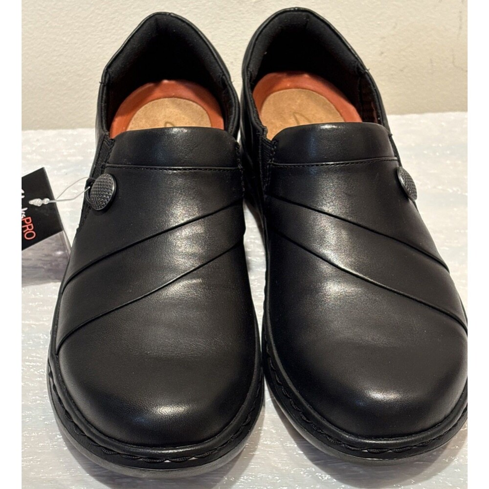 Clarks ClarksPro Lux Leather Loafer Women's SATRA Certified Slip Resistant 9-US